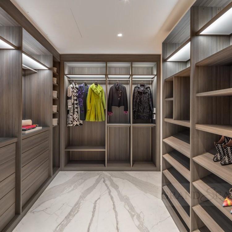 Custom designed walk-in closet system
