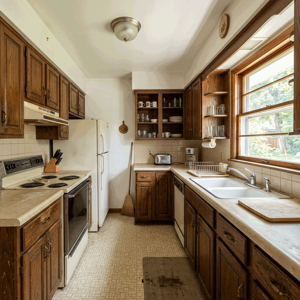 Kitchen Fronts Before Refacing